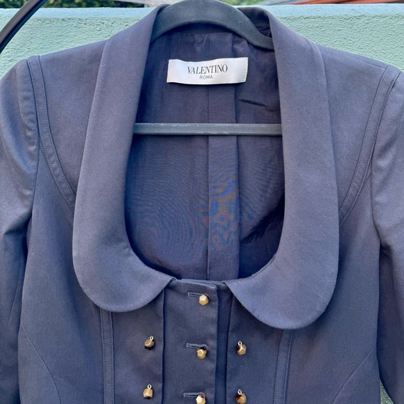 VTG Valentino Roma Sweetheart Neckline Jacket w/ 3D Hexagon Buttons - Picture 3 of 15